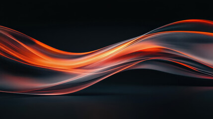 Dark background, flowing light in the shape of an S-shaped curve from top left to bottom right