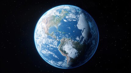 Obraz premium Stunning View of Earth from Space: A Celestial Portrait of Our Planet
