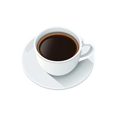 white coffee cup filled with black coffee on saucer