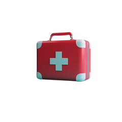 Obraz premium First aid kit, red, medical, emergency, healthcare