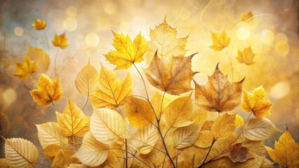 Golden Autumn Leaves A Vibrant Display of Nature's Beauty in Warm Hues