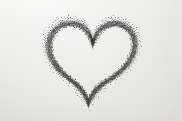 a close up of a heart made of dots on a white background