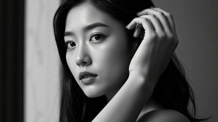 Close up of a asian girl