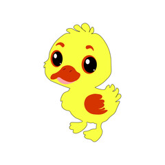  Cute Cartoon Duck Illustration – Adorable Baby Duck Vector Art