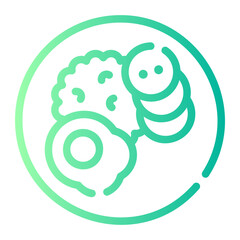 food Line Gradient Icon
