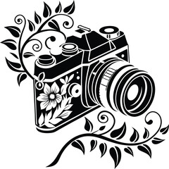 Camera Silhouette, Vector Design, Camera Icon
