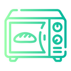 oven Line Gradient Icon