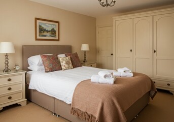 Cinnamon Slate Cream Bedroom design Traditional Cottagecore decor