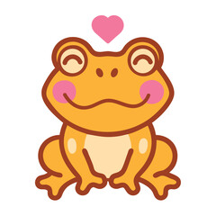 Cute Animal Cartoon Frog Adorable Kawaii Nature Icon