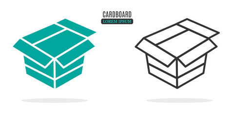 Illustration symbol. Cardboard abstract illustration design. Stock vector icon.