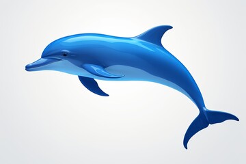Obraz premium dolphin jumping in the air with a white background