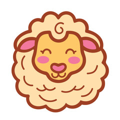 Cute Animal Cartoon Sheep Adorable Icon