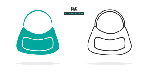 Illustration symbol. Bag abstract illustration design. Stock vector icon.