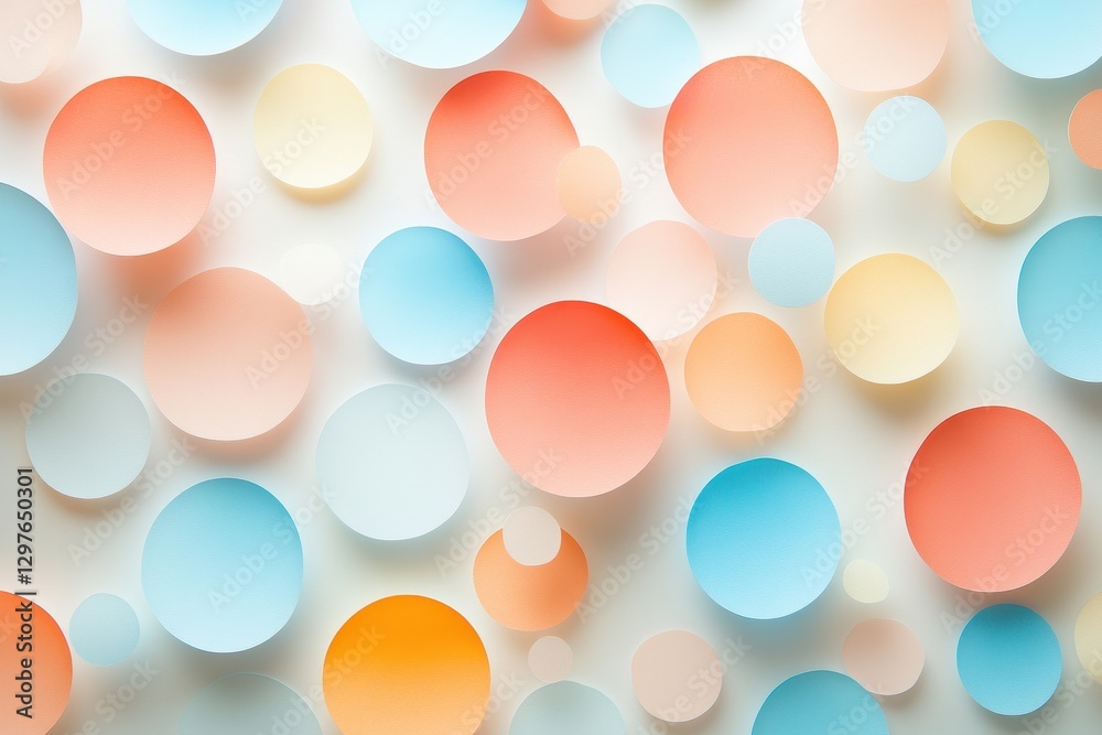 Aufkleber Colorful translucent spheres suspended in a soft light create a dreamy atmosphere in this artistic display