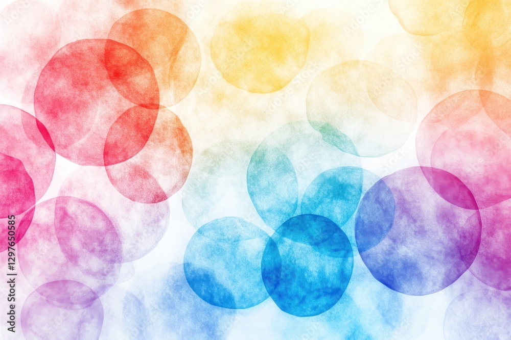 Aufkleber colorful translucent spheres suspended in a soft light create a dreamy atmosphere in this artistic d