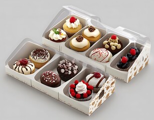 Delicious cupcakes bakery food photography studio close-up sweet treats