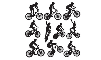 cyclist vector icon