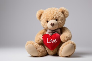 Obraz premium there is a teddy bear with a heart on it's chest