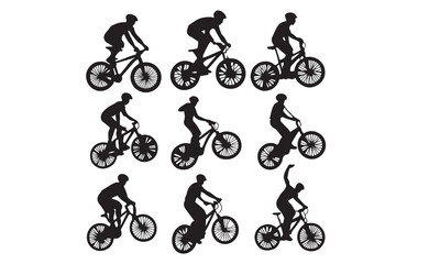 cyclist vector icon