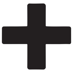 Obraz premium Bold Plus Sign Illustration for Medical and Mathematical Concepts