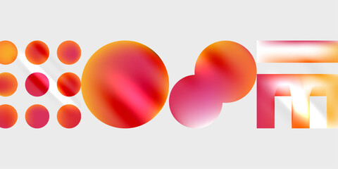 Circles and triangles modern art. Vector Illustration For Wallpaper, Banner, Background, Card, Book Illustration, landing page