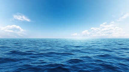 Obraz premium Digital illustration ocean waves vast body of water concept art tranquil environment panoramic view midjourney creation