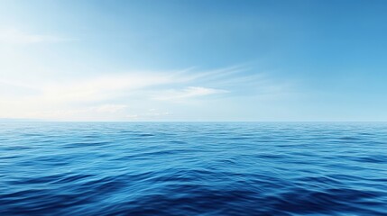 Obraz premium Expansive ocean view endless horizon digital illustration serene environment aerial perspective midjourney concept