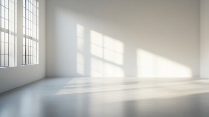 Fototapeta premium The shadow of sunlight shining on the gray wall