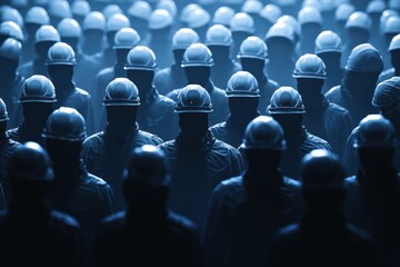 Obraz premium AI's role in labor dynamics questioned with strike prediction app.