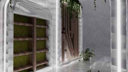 Minimalist 3D Booth with Earthy Aesthetic