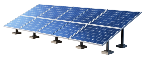 Solar panels glistening on sturdy stand, capturing sunlight for energy efficiency and sustainability. sleek design and modern technology highlight renewable energy solutions
