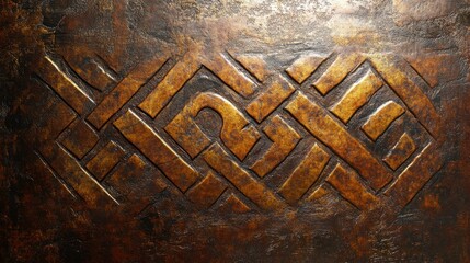 Obraz premium Intricate Vintage Cultural Artifact with Bright Patterns