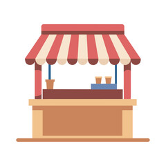 Obraz premium Local Business Market Wooden Storefront