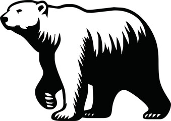 Bear logo - icon vector illustration on white background