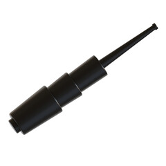 police baton short 3d icon illustration