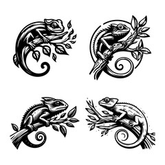 group set iguana logo design inspiration