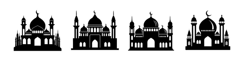 silhouette mosque bundle