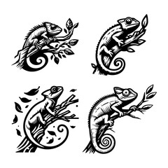 group set iguana logo design inspiration