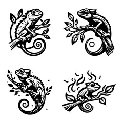 group set iguana logo design inspiration