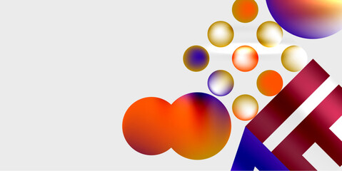 Triangles, circles, squares, rectangles design. Vector Illustration For Wallpaper, Banner, Background, Card, Book Illustration, landing page