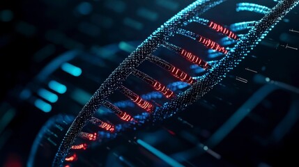 Detailed Scientific Visualization of Deoxyribonucleic Acid Structure and Genetic Information