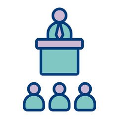 Conference Vector Icon Design