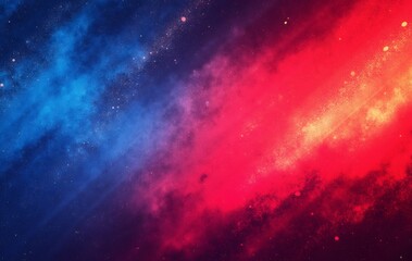 Fototapeta premium Grainy gradient background vibrant blue red noise texture retro banner poster design