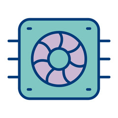 Cooling Fan Vector Icon Design