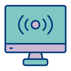 Live Broadcast Vector Icon Design