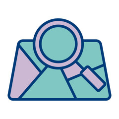 Search Map Vector Icon Design