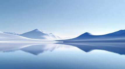 The Reflection of Mountains in the Lake