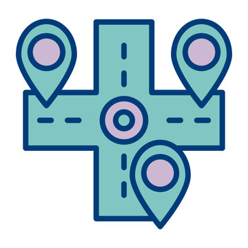 Multiple Destinations Vector Icon Design