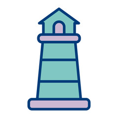 Lighthouse Vector Icon Design