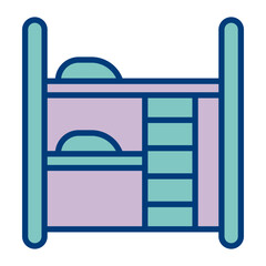 Bunk Bed Vector Icon Design